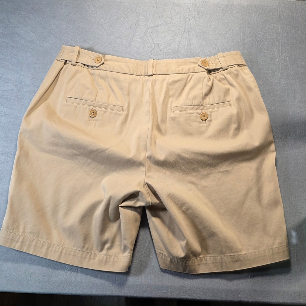 Talbots Womens Khaki Chino‎ Shorts Size 6 Tan Cotton Stretch Mid Rise - Picture 9 of 11